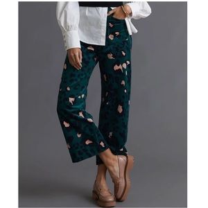 Anthropologie Maeve The Colette Cropped Wide-Leg Corduroy Pants